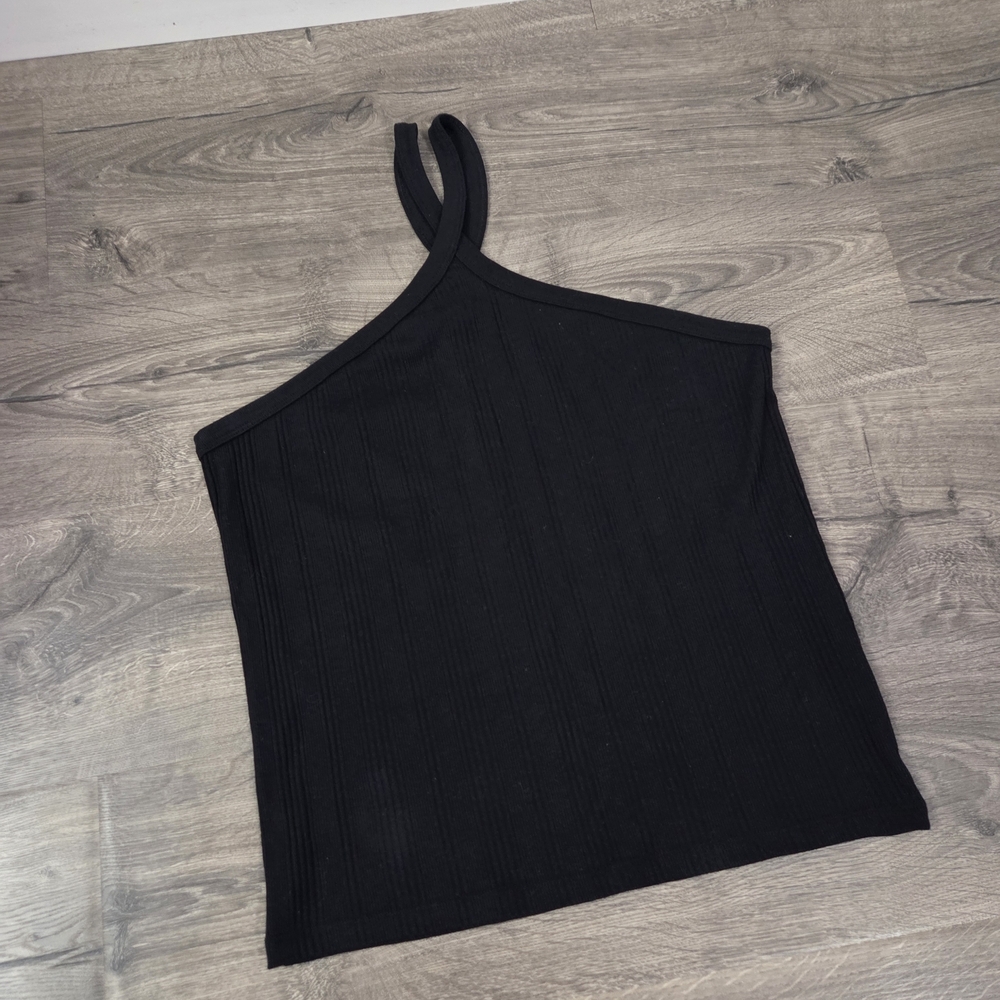 a.n.a black crossover halter top size XL